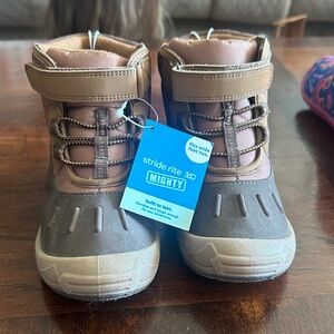 Stride Rite Mighty Brown and Tan Kids' Boots
